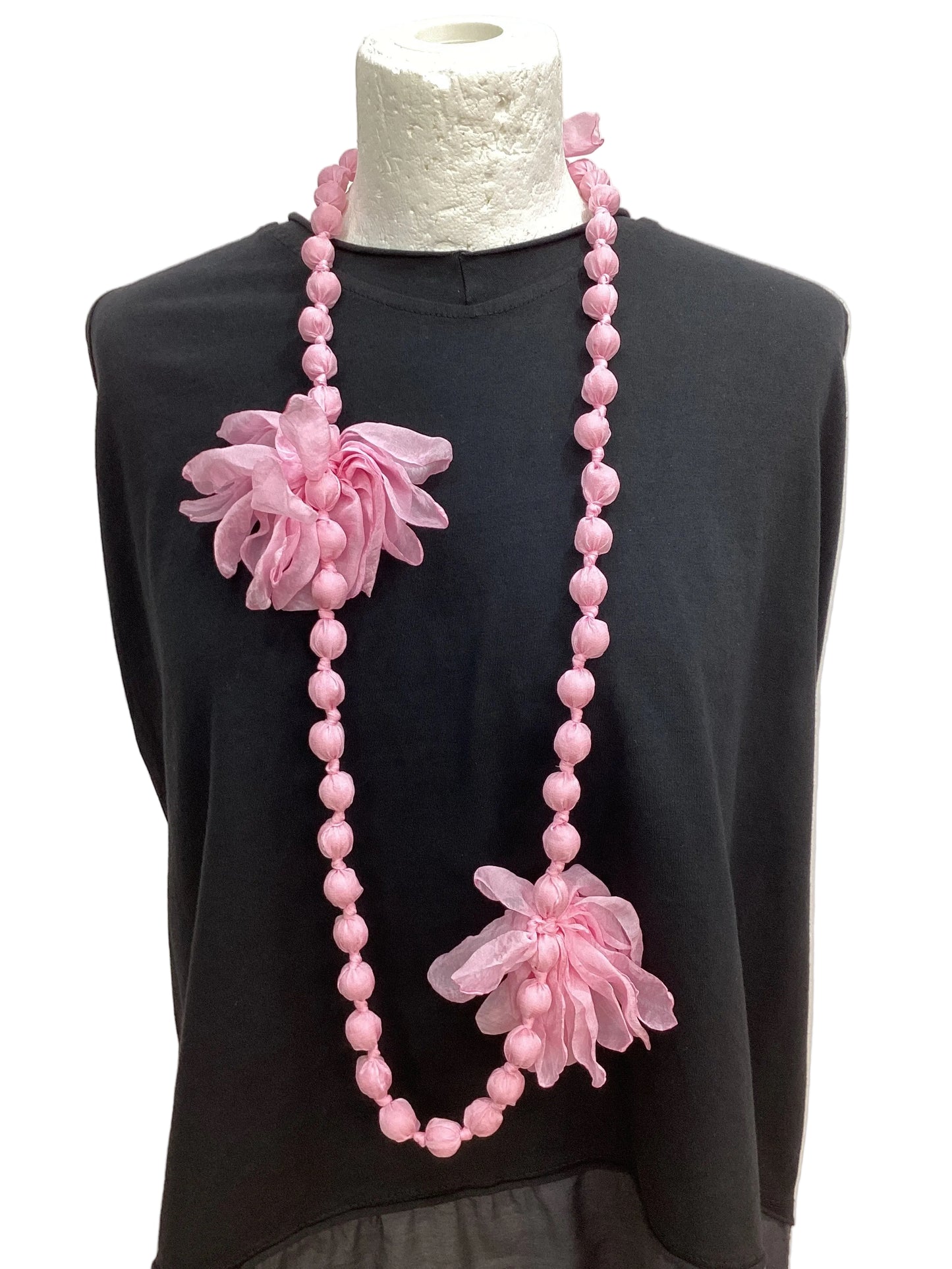 Collar Flor De Seda