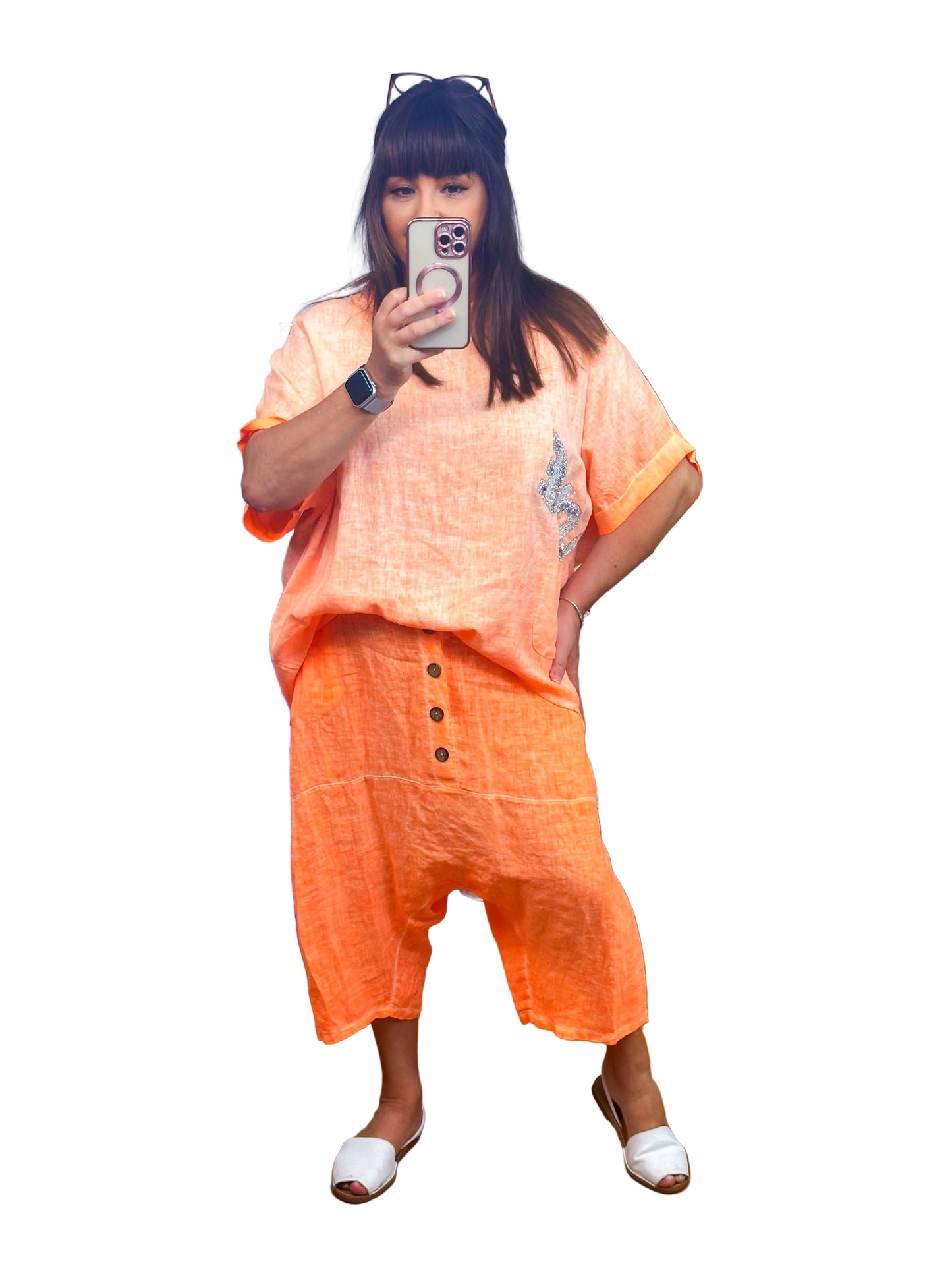Pantalón Baggy De Lino+Colores