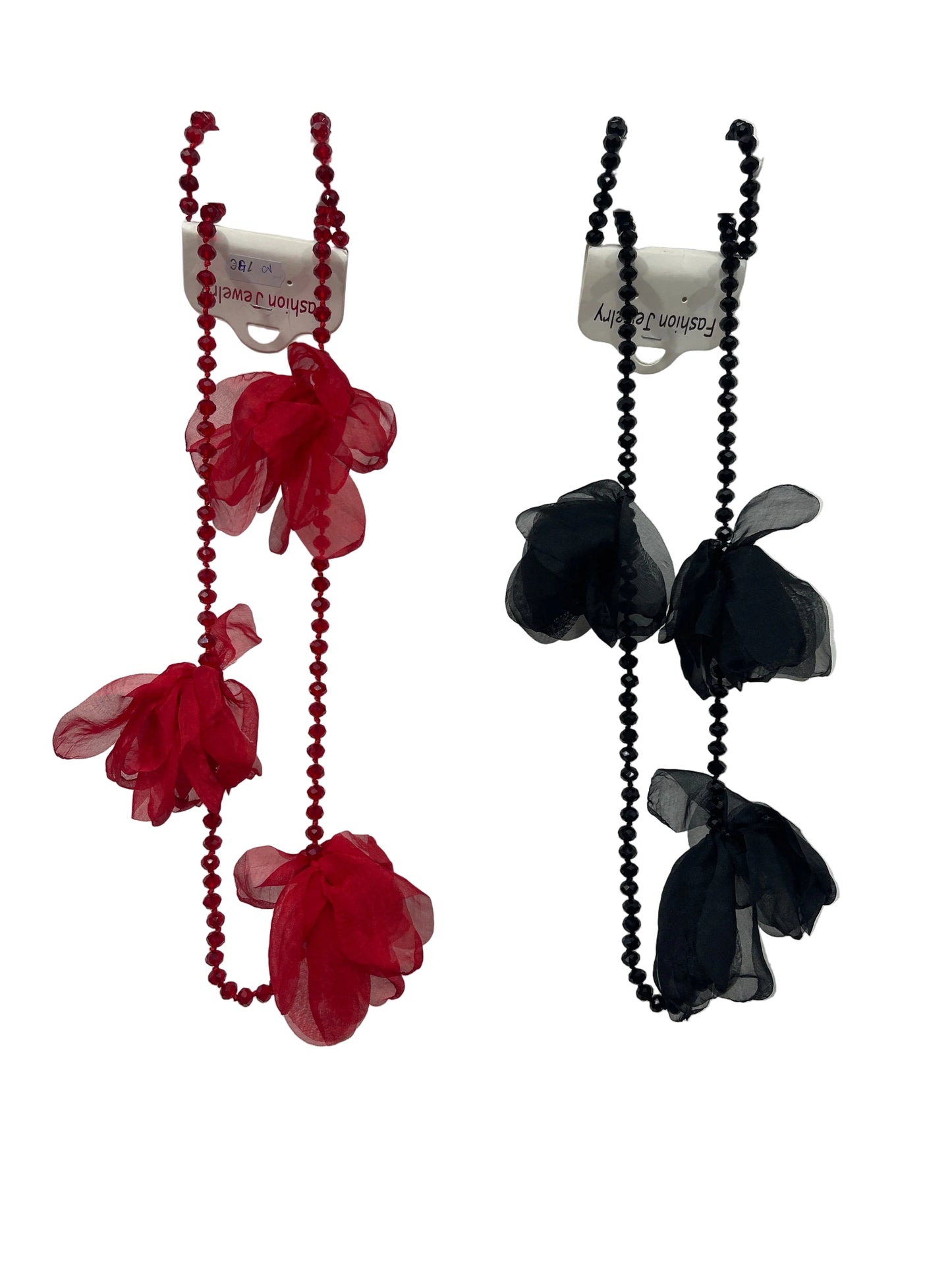 Collar Facetado Flor De Seda