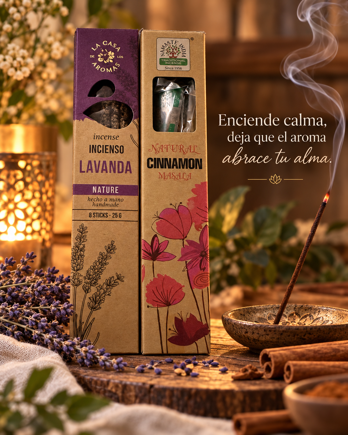 Incienso Canela y Lavanda